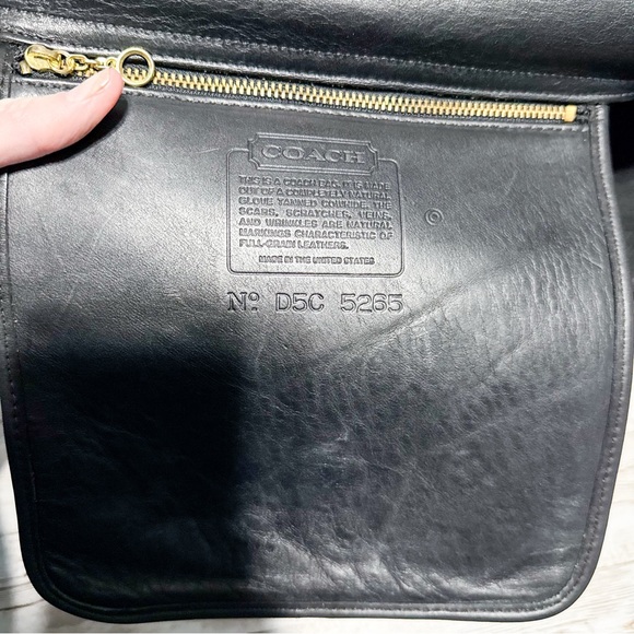 Coach 5265 Vintage Lexington Leather Briefcase Black Laptop Messenger - Picture 8 of 10